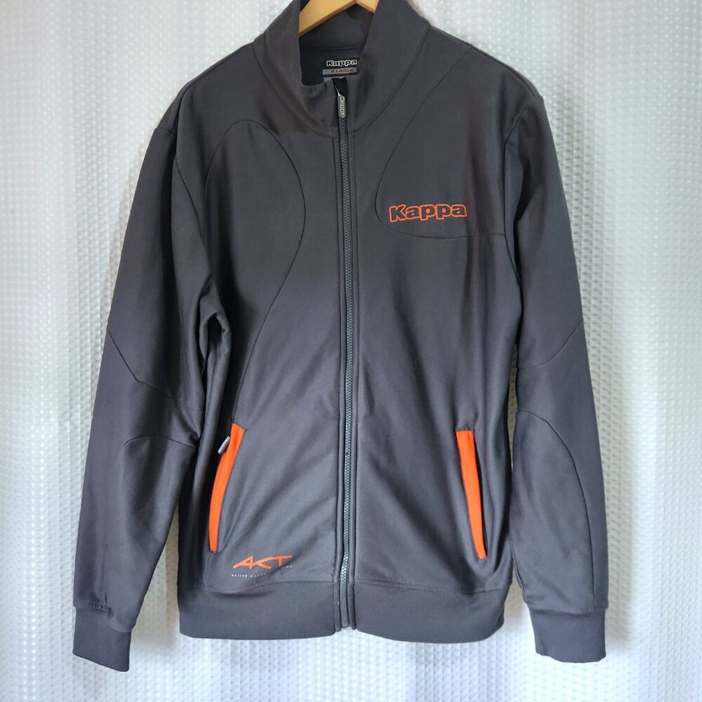 Kappa ACT Gray & Orange Full‑Zip Jacket – Men’s XL